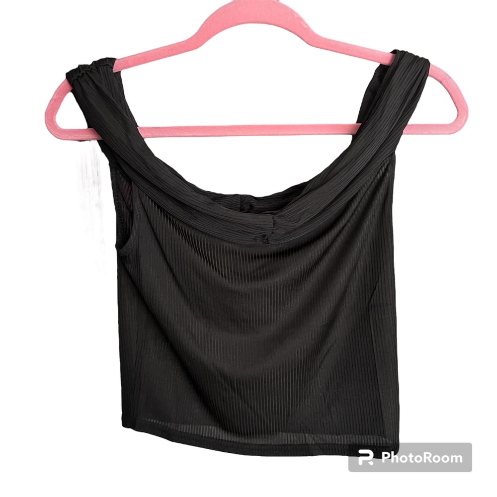 NEW Urban Outfitters Off-Shoulder Top, Black Size L
